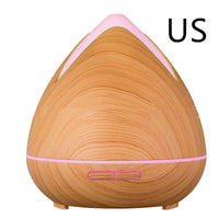 HKM-867475 Wood Grain Ultrasonic Air Humidifier with Colorful Night Light and Timer Function