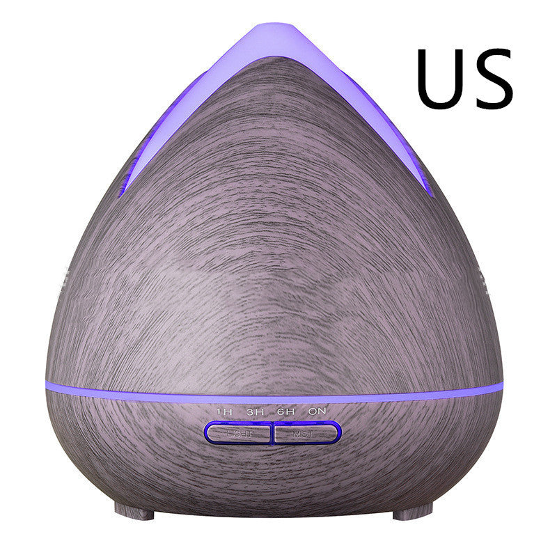 HKM-867475 Wood Grain Ultrasonic Air Humidifier with Colorful Night Light and Timer Function