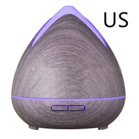 HKM-867475 Wood Grain Ultrasonic Air Humidifier with Colorful Night Light and Timer Function