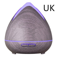 HKM-867475 Wood Grain Ultrasonic Air Humidifier with Colorful Night Light and Timer Function