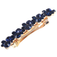 HKM-937299 Korean Style Spring Clip Hair Clip with Pearl Rhinestones – 7cm Long, Chic Side or Tail Accessory