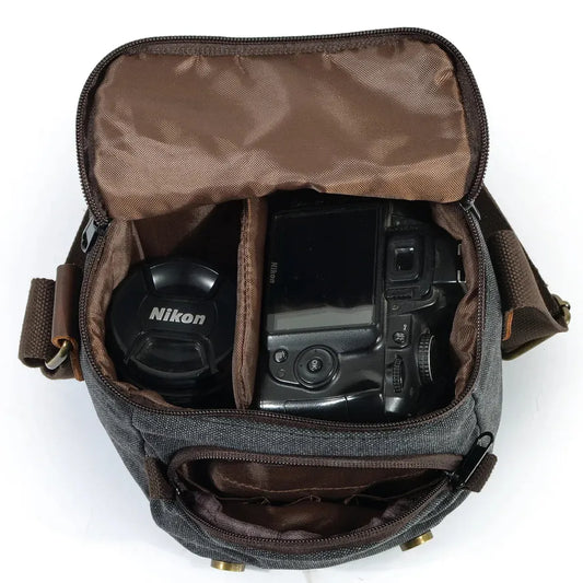 KTX-974803 Waterproof Retro Crossbody Bag for Micro SLR Photography - Ideal for Men and Women