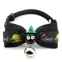 HKM-732755 Cat Neck Strap Bow Tie - Halloween and Christmas Styles in Nylon, Multiple Sizes Available
