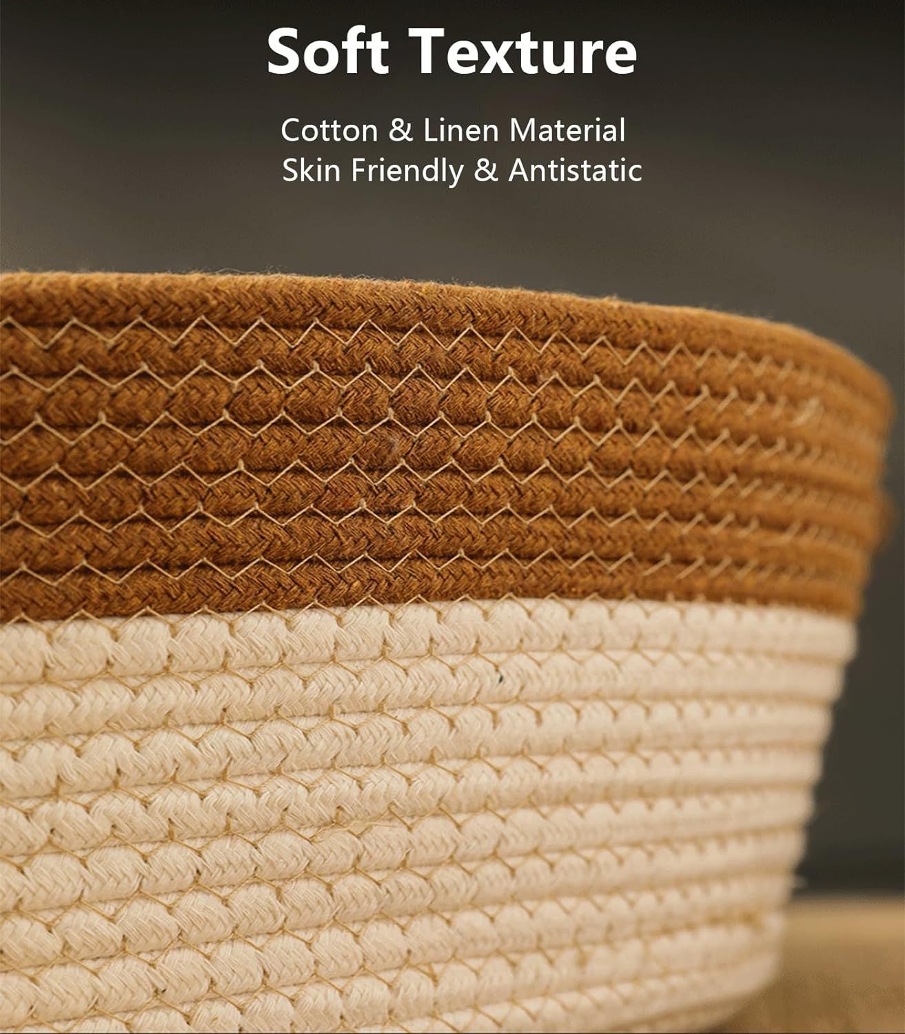 HKM-170899 Hand Woven Cat Bed with Toy Tail - Natural Cotton Linen Kitten House and Scratch Pad for Small Breeds, Breathable and Durable
