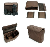 HKM-662931 Waxed Canvas DSLR Camera Sling Bag - Vintage Unisex Messenger Backpack