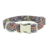 HKM-650259 Comfortable Polyester Flower Pattern Cat Collar with Adjustable Sizing Options