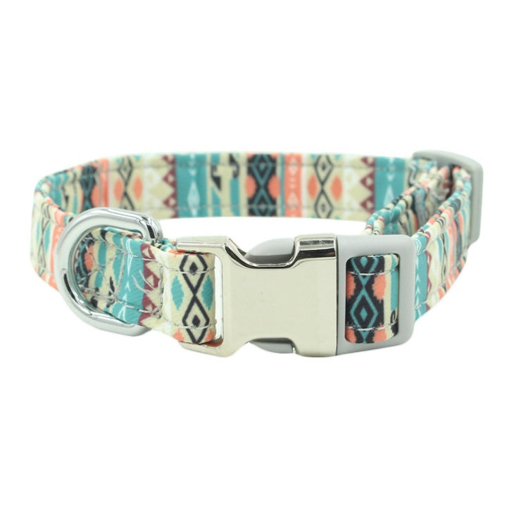 HKM-650259 Comfortable Polyester Flower Pattern Cat Collar with Adjustable Sizing Options