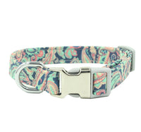 HKM-650259 Comfortable Polyester Flower Pattern Cat Collar with Adjustable Sizing Options