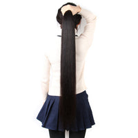 HKM-296595 Long Peruvian Real Hair Wig - Smooth, Straight, Dyeable and Ironable Options