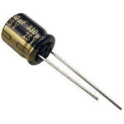 KTX-086803 25V 1000uF FM Electrolytic Capacitor - Diameter 12.5mm x Height 20mm, 105°C Temperature Rating