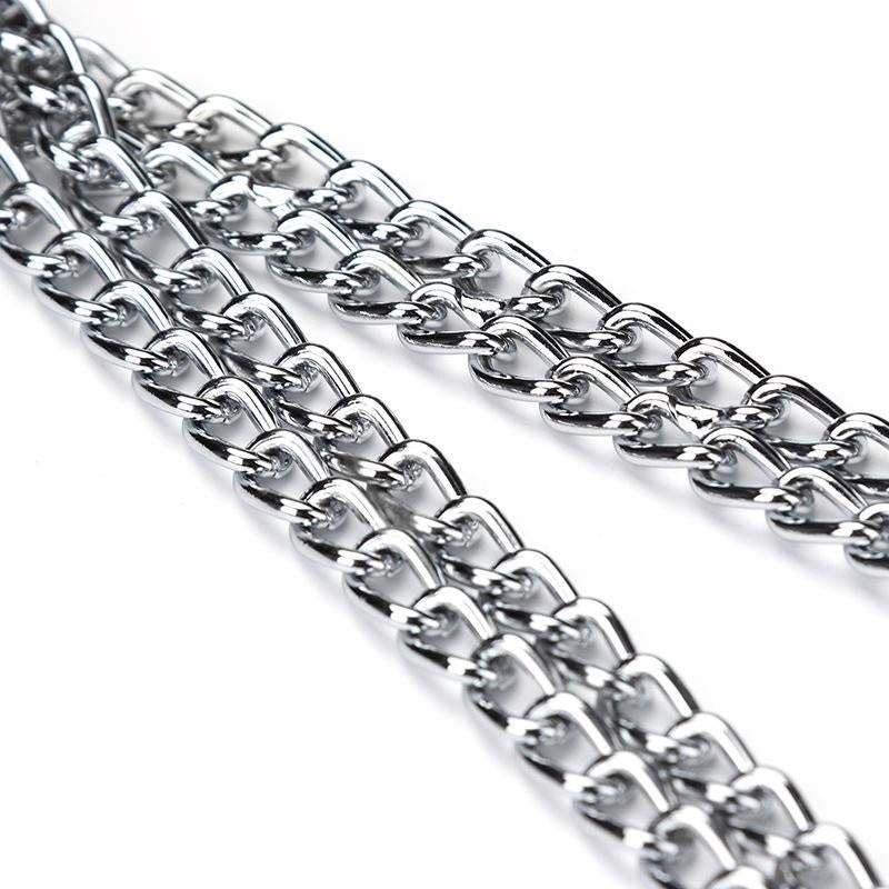 HKM-075091 Double-Row Chrome-Plated Iron Dog Collar ¨C Available in Various Sizes