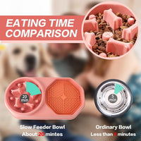 HKM-775379 Interactive Slow Feeder Dog Bowl for Healthy Eating and Weight Management, Non-Slip Design, Easy to Clean