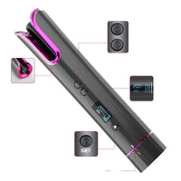 HKM-529491 Smart Wireless LCD Automatic Curling Iron with Tourmaline Ceramic Technology for Effortless Curls
