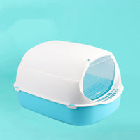 HKM-625747 Splash-proof Enclosed Cat Toilet - Foldable and Detachable Design in Multiple Colors