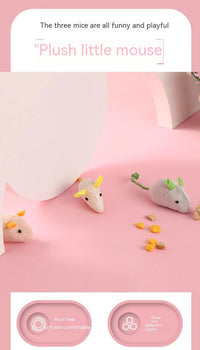 HKM-627027 Interactive Plush Cat Toy - Simulation Little Mouse for Fun and Scratch Resistance, Various Colors Available