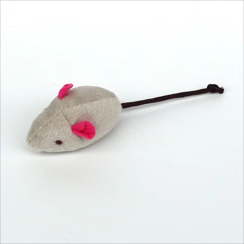 HKM-627027 Interactive Plush Cat Toy - Simulation Little Mouse for Fun and Scratch Resistance, Various Colors Available