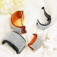 HKM-688659 Diamond Rhinestone Geometric Ponytail Clip for Stylish Hair Accessories