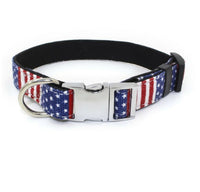 HKM-004947 Adjustable Metal Quick-Release Buckle Fabric Collar for Small and Medium Dogs in Various Colors