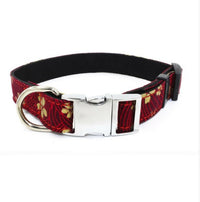 HKM-004947 Adjustable Metal Quick-Release Buckle Fabric Collar for Small and Medium Dogs in Various Colors