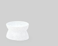 HKM-275603 Ergonomic Cat Bowl for Spinal Health - Durable Plastic in Dark Gray and White
