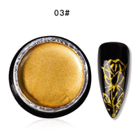 HKM-008339 Metal Glue for Nail Art - Phototherapy Polish in Light Gold, Silver, and Golden Yellow - 5g