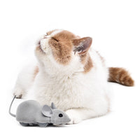HKM-657491 Remote-Controlled Electric Mouse Toy for Cats - Flocking and ABS Plastic, Available in Black, Brown, and Gray