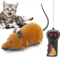 HKM-657491 Remote-Controlled Electric Mouse Toy for Cats - Flocking and ABS Plastic, Available in Black, Brown, and Gray