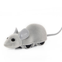 HKM-657491 Remote-Controlled Electric Mouse Toy for Cats - Flocking and ABS Plastic, Available in Black, Brown, and Gray