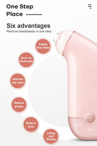 HKM-451219 Pore Cleaning Electric Beauty Device with USB Charging and Multiple Suction Heads