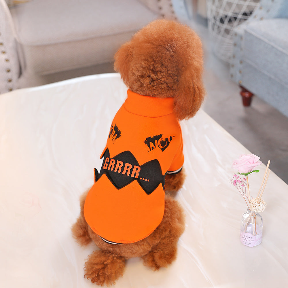HKM-963795 Halloween Pumpkin Costume for Dogs - Casual Sweater in Various Sizes