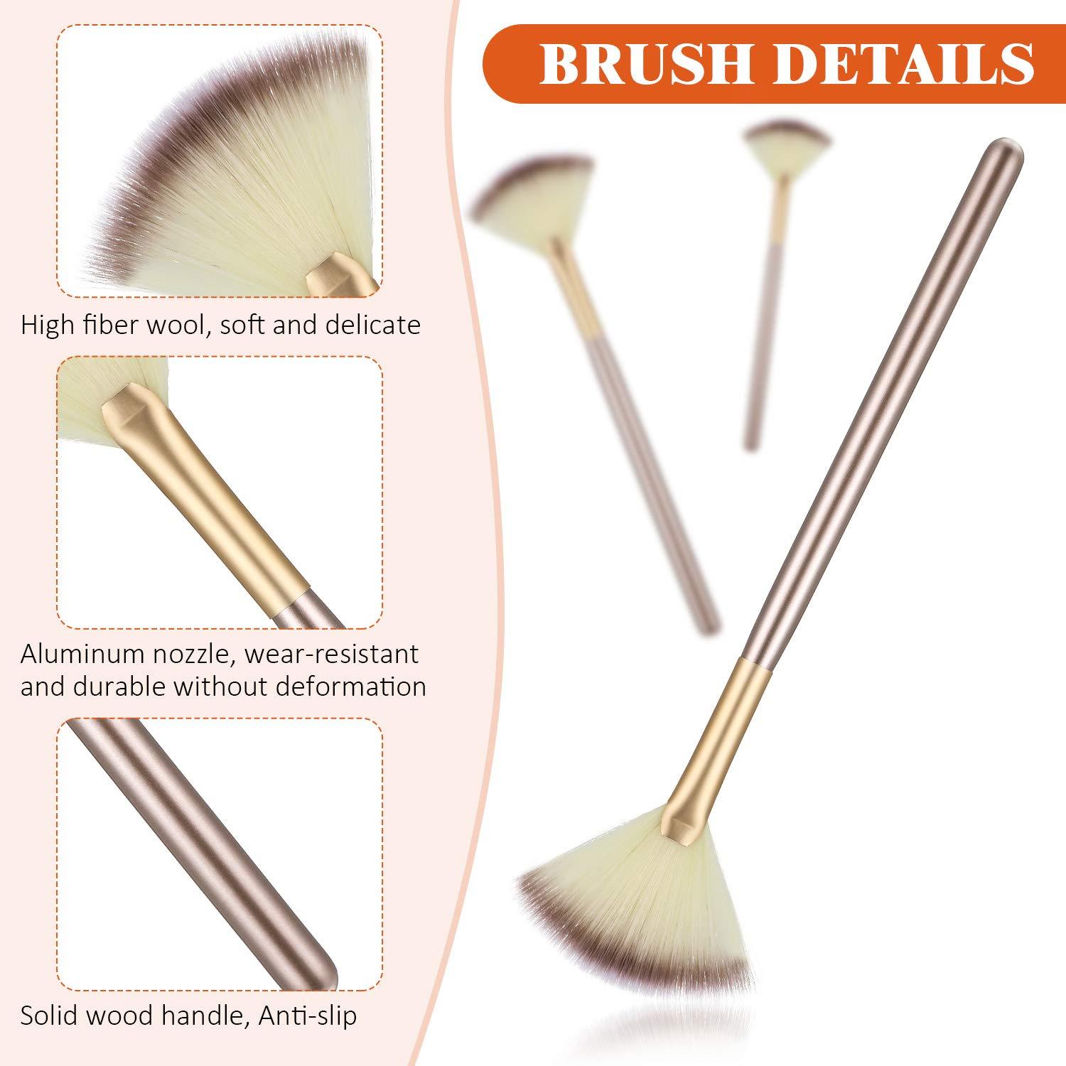 HKM-581139 Soft Facial Fan Brushes Set for Mask, Peel & Makeup Application - 10 Pack with Durable Handles