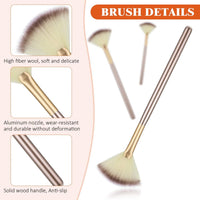 HKM-581139 Soft Facial Fan Brushes Set for Mask, Peel & Makeup Application - 10 Pack with Durable Handles