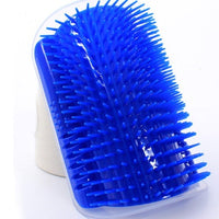 HKM-931859 Cat Self-Grooming Device with Cat Mint and Cleaning Accessories - Blue/Gray, 9x13cm
