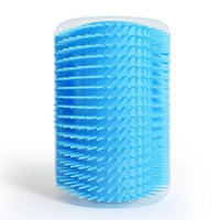 HKM-931859 Cat Self-Grooming Device with Cat Mint and Cleaning Accessories - Blue/Gray, 9x13cm