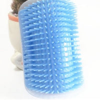 HKM-931859 Cat Self-Grooming Device with Cat Mint and Cleaning Accessories - Blue/Gray, 9x13cm