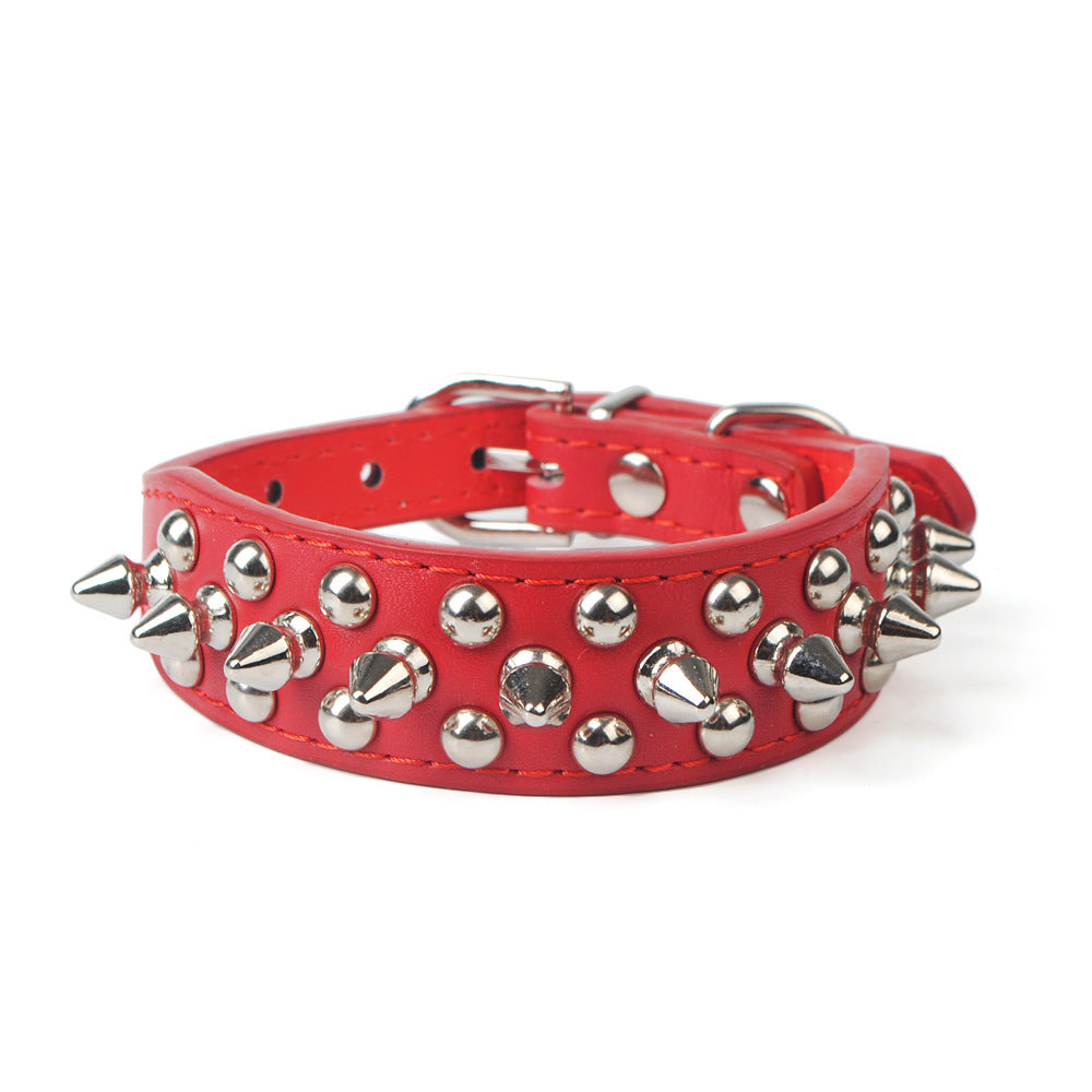HKM-065875 Adjustable PU Pet Collar for Dogs - Multiple Sizes Available