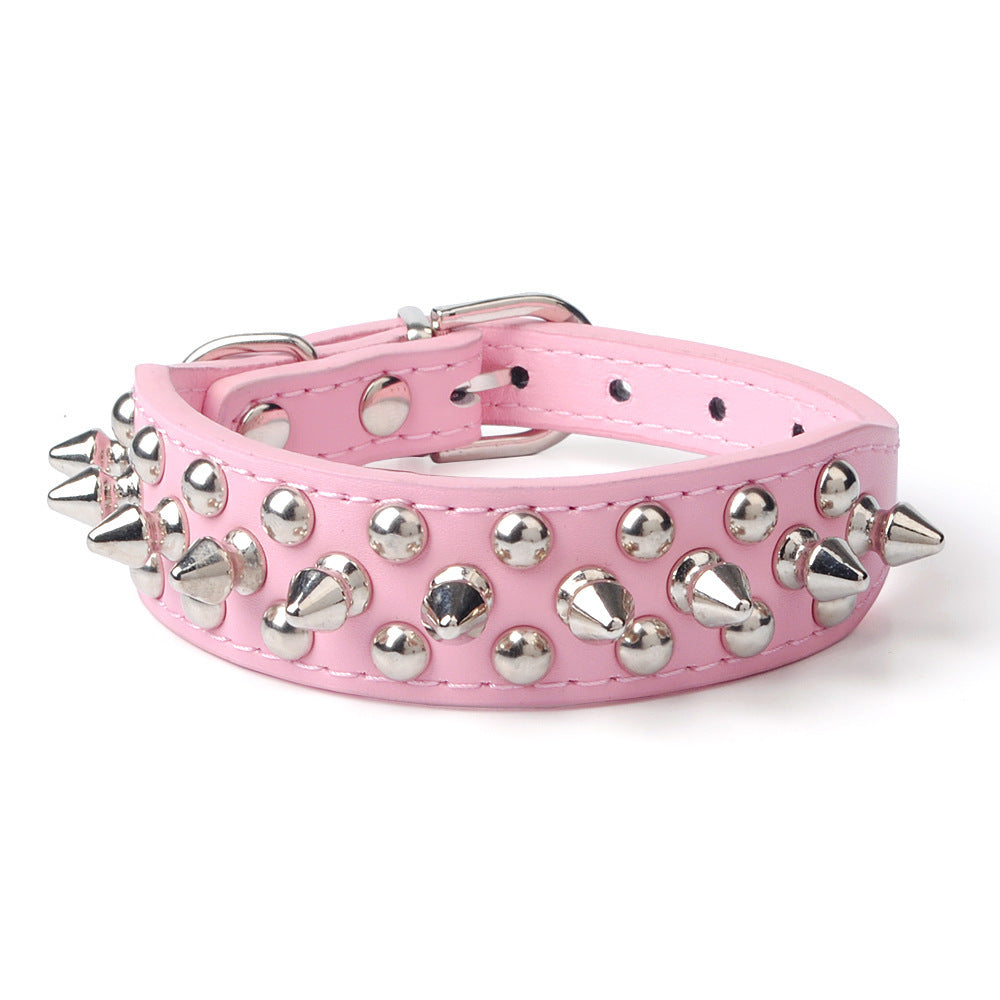 HKM-065875 Adjustable PU Pet Collar for Dogs - Multiple Sizes Available