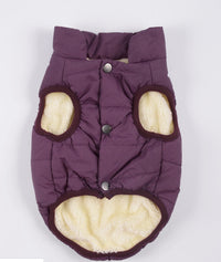 HKM-602195 Winter-Ready Cotton Vest for Small to Medium Dogs in Red, Navy Blue, and Brown
