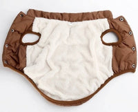 HKM-602195 Winter-Ready Cotton Vest for Small to Medium Dogs in Red, Navy Blue, and Brown