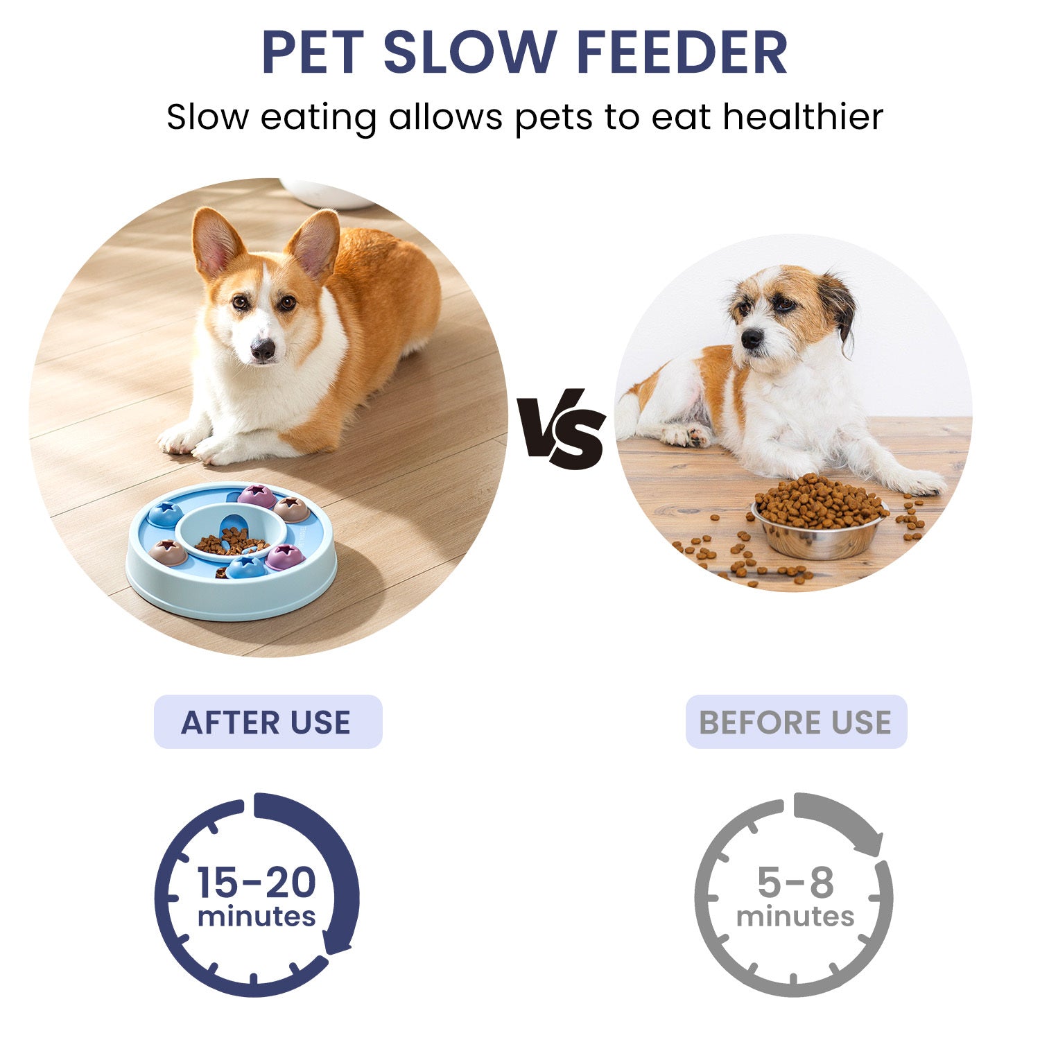 HKM-982035 Interactive Puzzle Dog Toy for Mental Stimulation and Extended Eating Time - Level 1-3