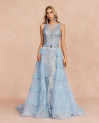 HKM-759763 Elegant Blue Dress for Special Occasions - Style EZ25091