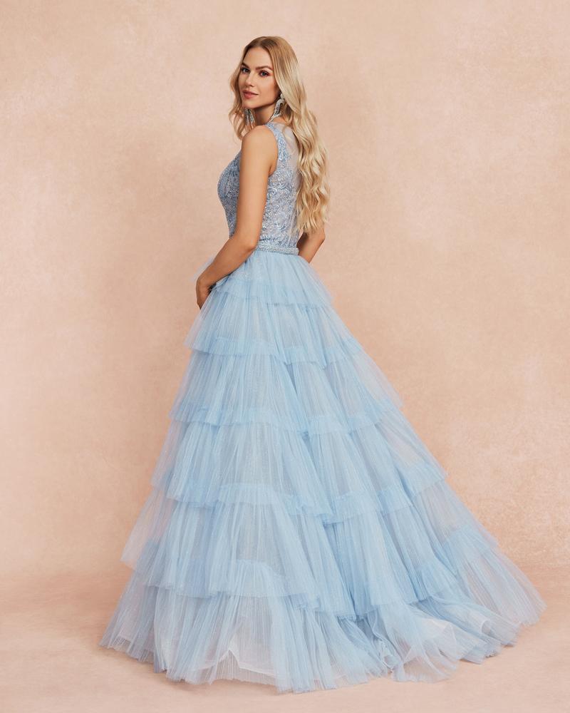 HKM-759763 Elegant Blue Dress for Special Occasions - Style EZ25091