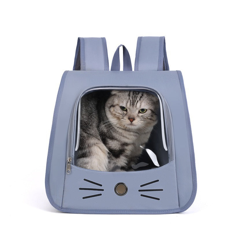 HKM-806163 Portable Cat and Small Dog Carrier Backpack – Breathable Travel Bag for Outdoor Adventures