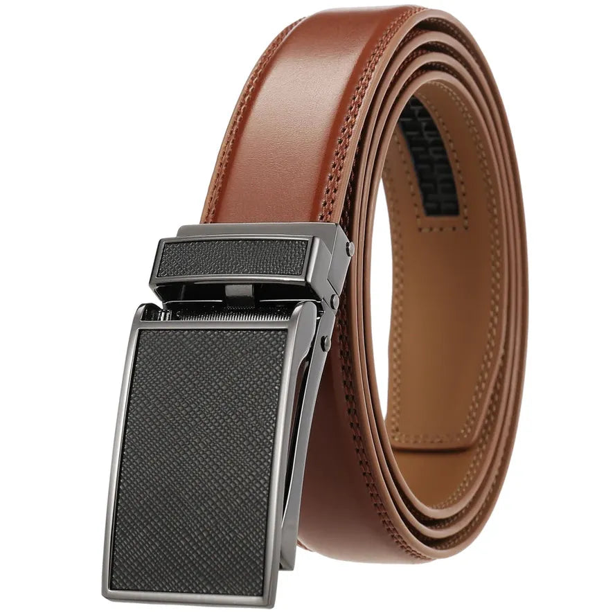 KTX-001811 Unisex Adjustable Ratchet Belt with Durable Alloy Buckle