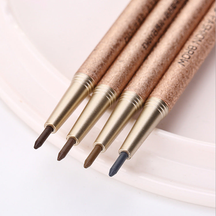 HKM-480531 Automatic Waterproof Eyebrow Pencil with Finely Carved Tip and Replacement Cores - Four Shades Available