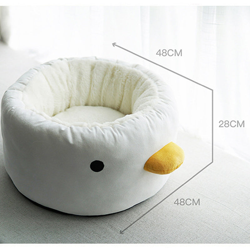 HKM-464147 Cozy Washable Cat Litter Nest in Suede Fabric for All Seasons
