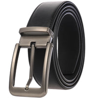HKM-672979 Men's Leather Needle Buckle Strap Belt, Model LY35-000012-3, Durable and Stylish Design