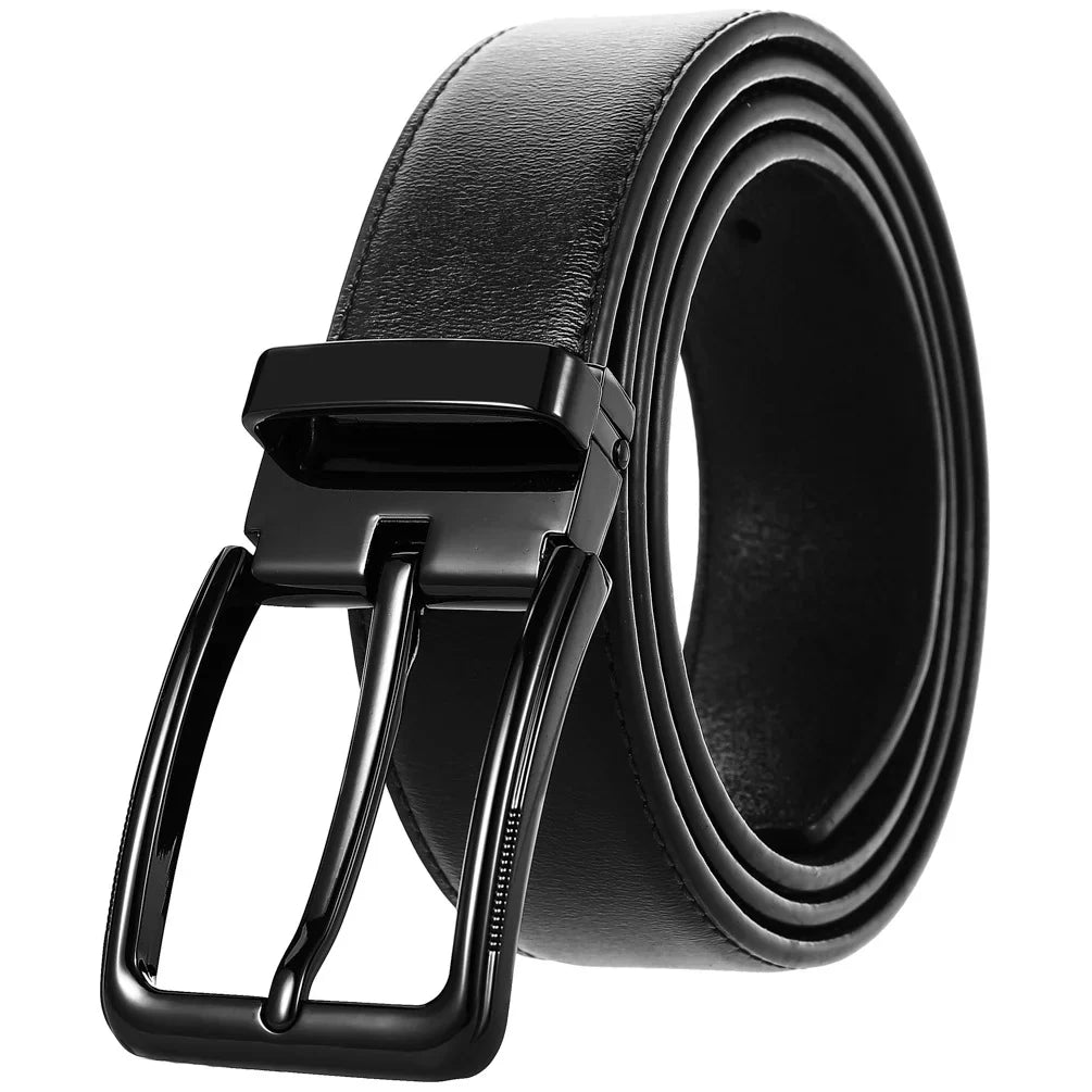HKM-672979 Men's Leather Needle Buckle Strap Belt, Model LY35-000012-3, Durable and Stylish Design