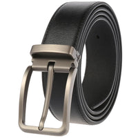 HKM-672979 Men's Leather Needle Buckle Strap Belt, Model LY35-000012-3, Durable and Stylish Design