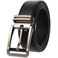 HKM-672979 Men's Leather Needle Buckle Strap Belt, Model LY35-000012-3, Durable and Stylish Design